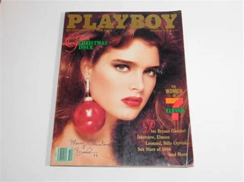 1986 December Playboy Brooke Shields Cover Christmas Issue Magazine 5