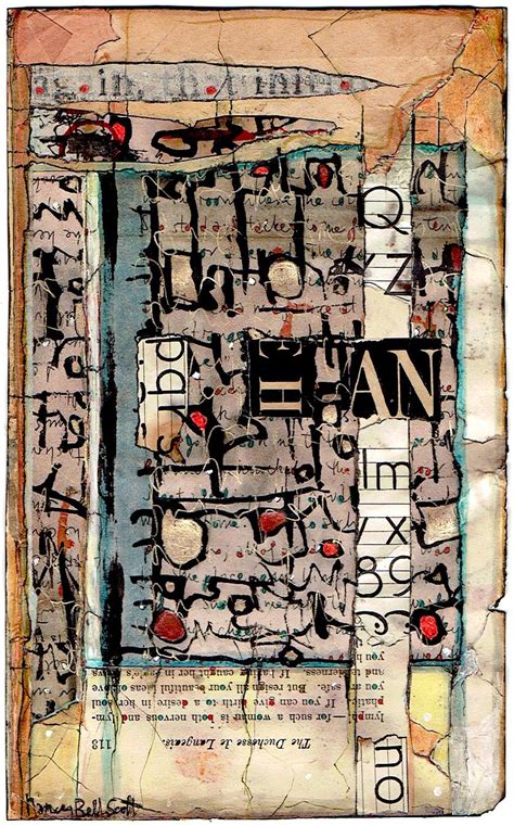 Autobiography Collage Art Mixed Media Writing Art Print Collage