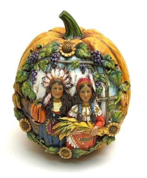 Josephs Studio Harvest Pumpkin Figurine Pumpkin Carving Carving