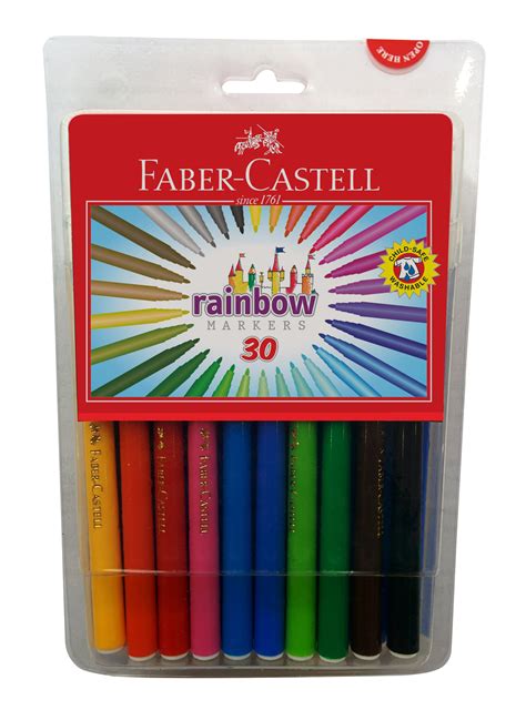 Buy Faber Castell 12 Classic Colour Pencils With 30 Rainbow Felt
