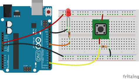 Arduino Push Button Circuit Diagram