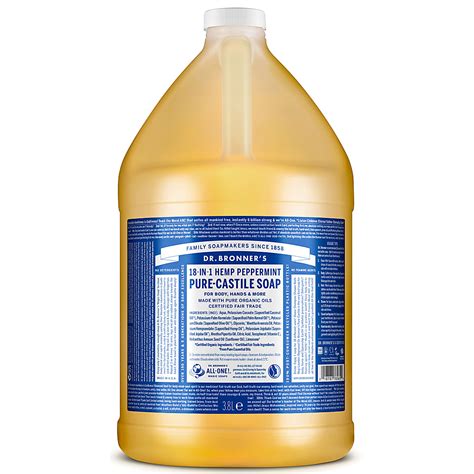 Dr Bronners Peppermint Castile Liquid Soap 38l
