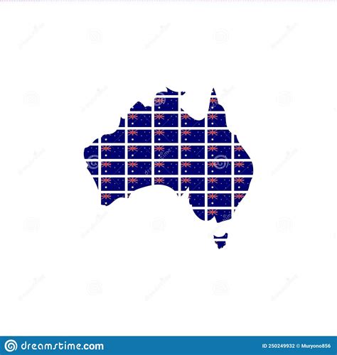 Australia Map Logo Illustration Design Stock Illustration