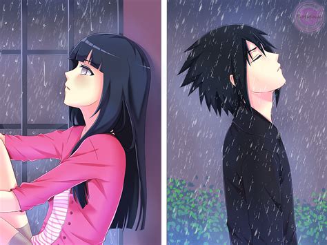 Hinata X Sasuke Rainy Days Fanart Commission By Batusawa On Naruto And Hinata Sasuke