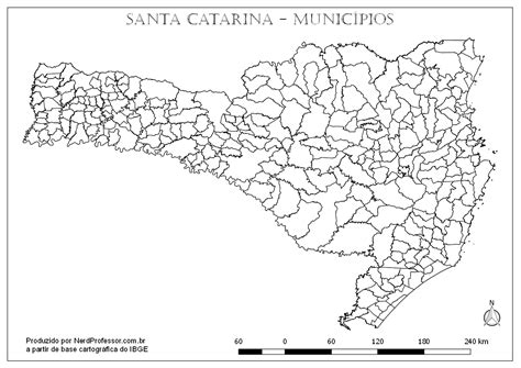 Mapa De Santa Catarina Para Colorir