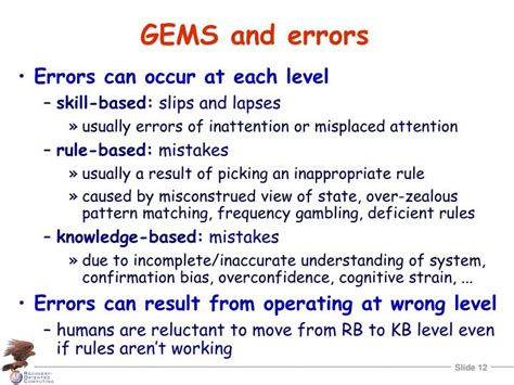 Ppt An Overview Of Human Error Drawn From J Reason Human Error