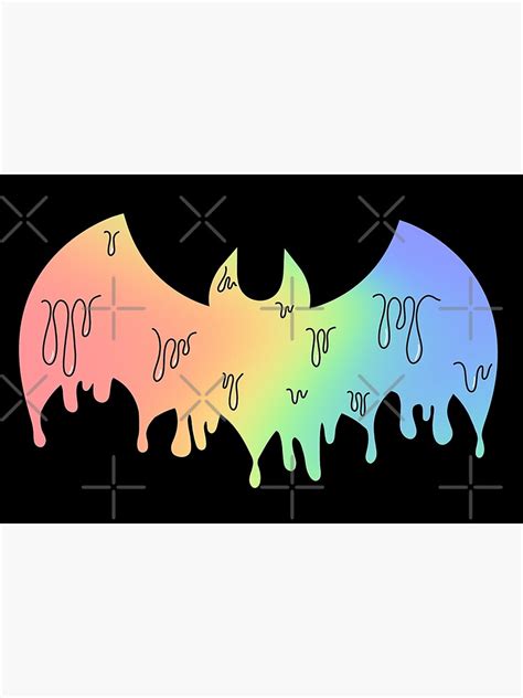 Bat Rainbow Pattern Pastel Goth Dripping Poster By Nyxfn Redbubble
