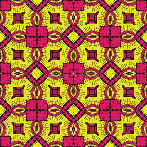 Ankara Pattern Modern Wax Print Stock Illustration Illustration Of