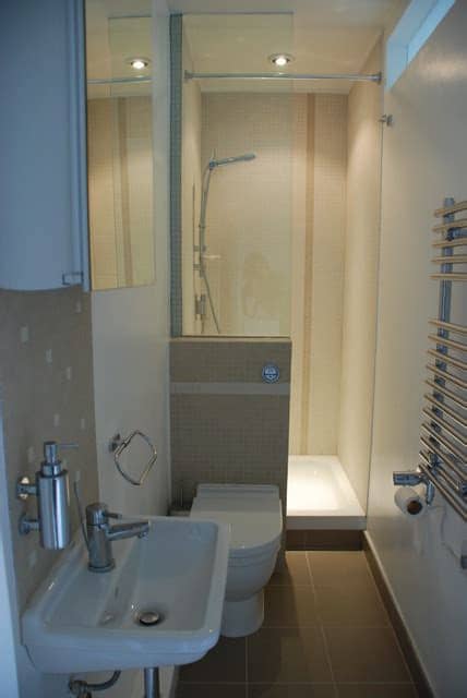 The wooden cladding, the sliding panels, and the bespoke furniture pieces are merged in one light and. Bijou and Compact Ensuite - Contemporary - Bathroom ...