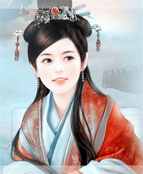 Chinese Painting Of Beautiful Woman 中国美人画 Devian Art Art Costume