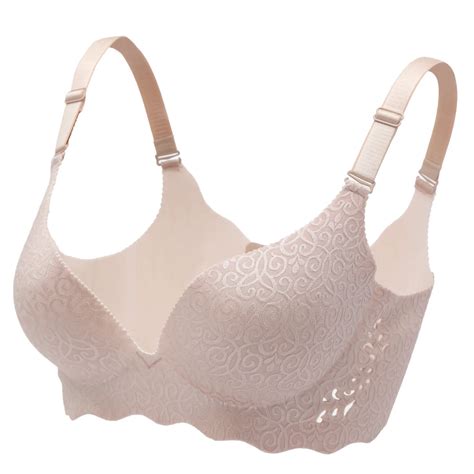 C D Cup Big Size Seamless Bra For Women Unlined Wireless Push Up