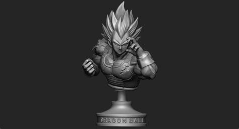 Every day new 3d models from all over the world. 3D Printed Vegeta Bust - Dragon Ball Z by Bstar3Dprint | Pinshape