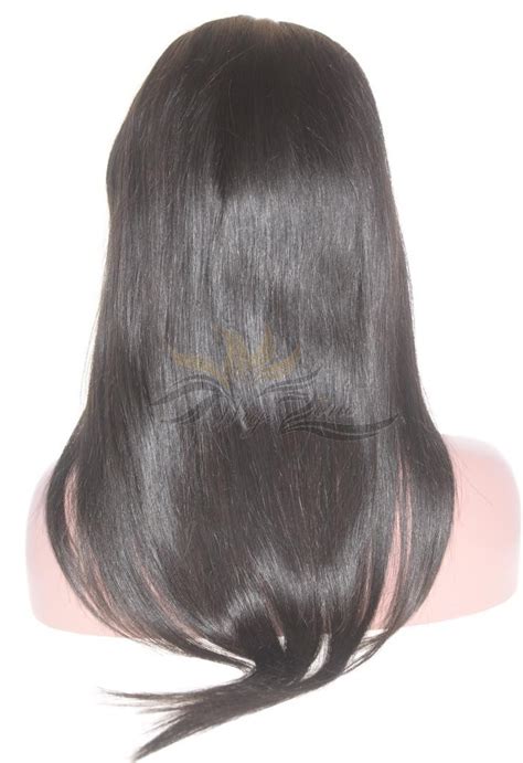 Brazilian Virgin Hair Silky Straight Fake Scalp Lace Wig Pre Plucked Hairline Super Bleached