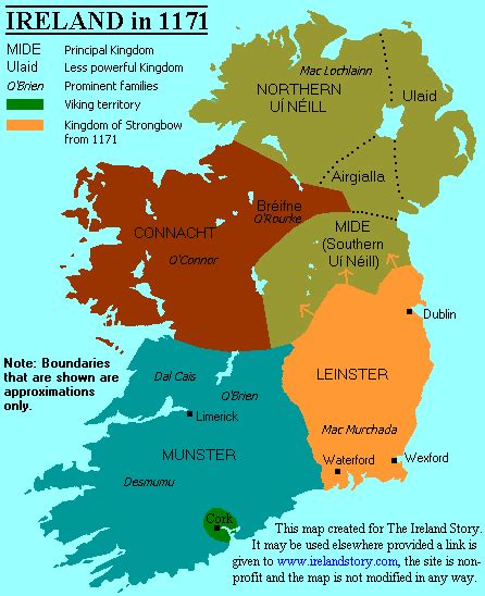 Map Of The Kingdoms Genealogy Ireland Ireland Map Ireland Travel