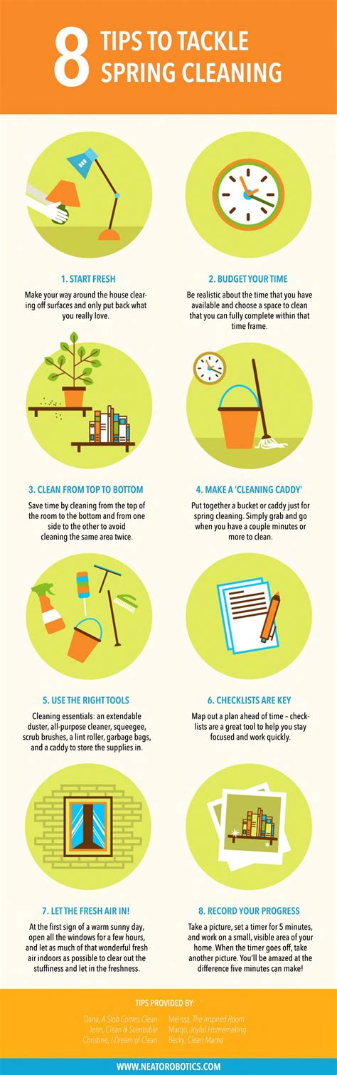 8 Tips To Tackle Spring Cleaning Infographic