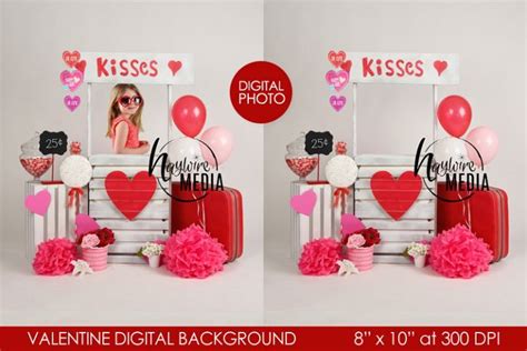 Kiss Booth Valentine Studio Digital Backdrop Photo 413845 Textures