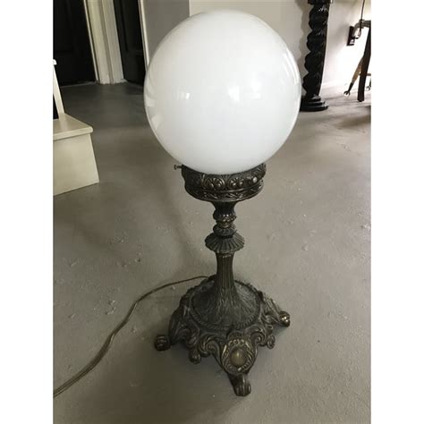 Vintage Victorian Style Cast Metal Globe Lamp Chairish