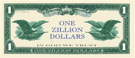 Zillion Dollar Novelty Money American Art Classics