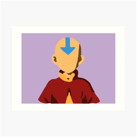 Avatar Aang Silhouette Art Print By Mesmith27 Redbubble