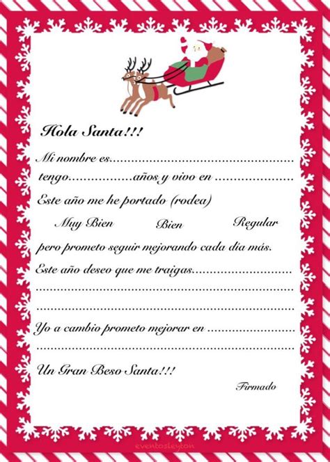 Carta A Santa Claus Imprimible Gratis Cartas Para Santa Claus Carta
