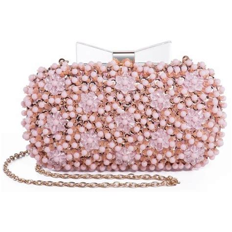 Womens Pearl Sequined Embellished Clutch Purse With Bow Closure 165