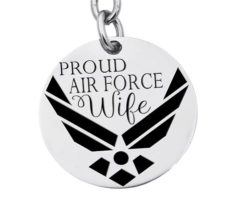Proud Air Force Wife Husband Keychain Air Force Key Chain T For Wife