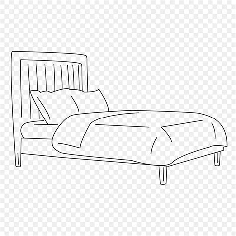 Cartoon Bed Outline