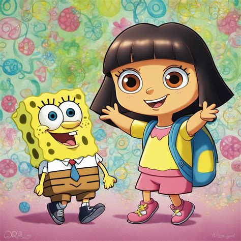 Dora And Spongebob By Yaili0108 On Deviantart
