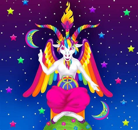 Some of the technologies we use are necessary for critical functions like security and site integrity, account authentication, security and privacy preferences, internal site usage and maintenance data, and to make the site work correctly for browsing and transactions. Lisa Frank Satanic Goat - I love it!!! | Baphomet, Disney art, Neon rainbow