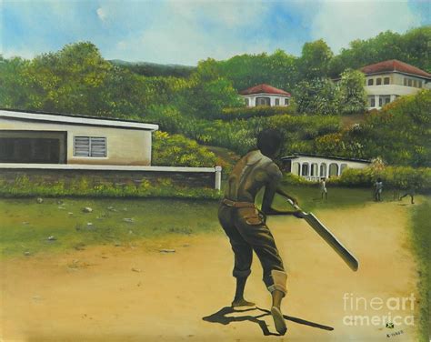 Village Cricket Painting By Kenneth Harris