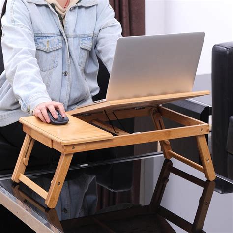 When you pick them up they. Ktaxon Bamboo Folding Laptop Table Lap Desk Bed Portable ...
