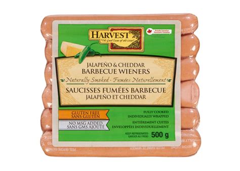 Wieners G Barbecue Jalapeno Cheddar Harvest Meats