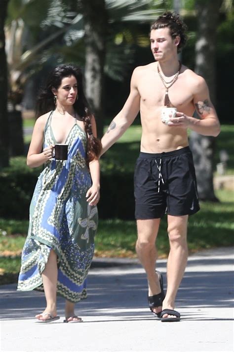 camila cabello and shawn mendes kiss during coffee break in miami