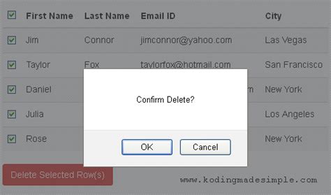 Delete Multiple Rows Using Php And Mysql