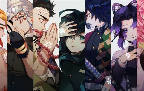 Demon Slayer Manga Collage Wallpaper
