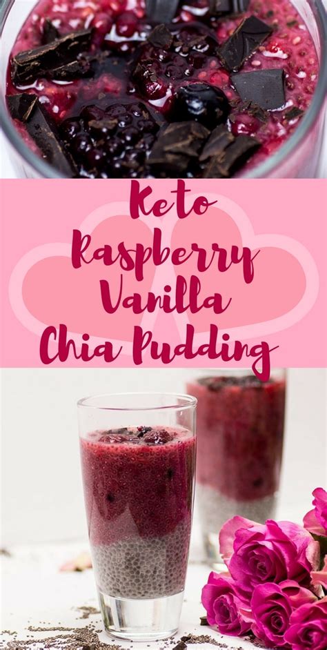 Easy Keto Raspberry Vanilla Chia Pudding Only 2g Net Carbs