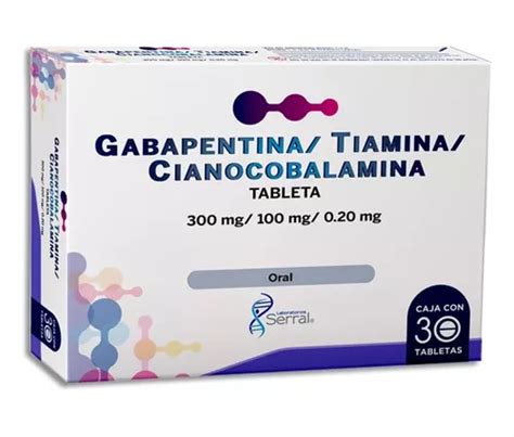 Gabapentina Tiamina Cianocobalamina Mg Tabs Env O Gratis