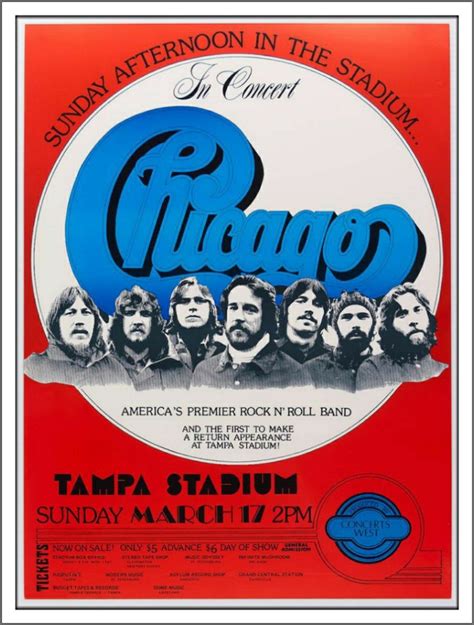 Chicago The Band Concert Posters Music Concert Posters Rock Band