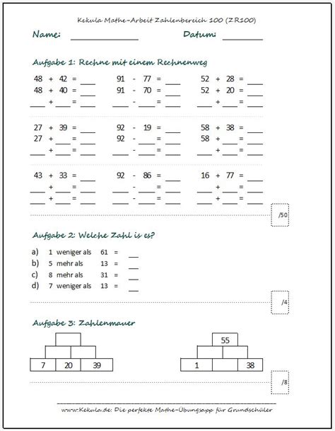 Vorlagen Mathe Bungen Klasse Lernstubchen Grundschule Hamza Neale