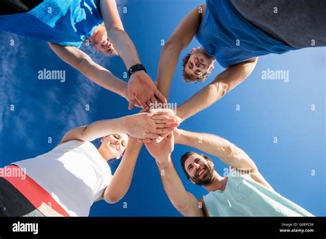Friends Putting Their Hands Together Stock Photo Alamy