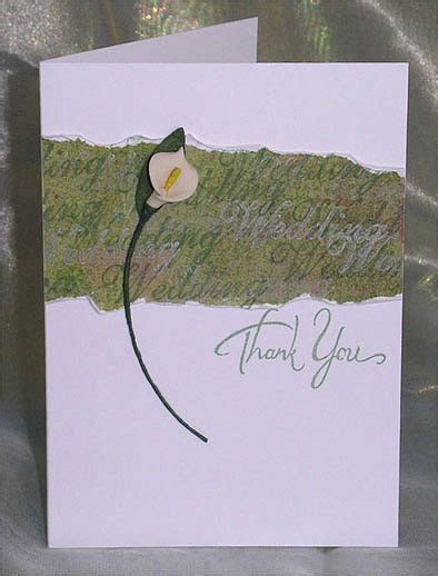 Calla Lily Wedding Thank You Card Handmade Weddings Lilies
