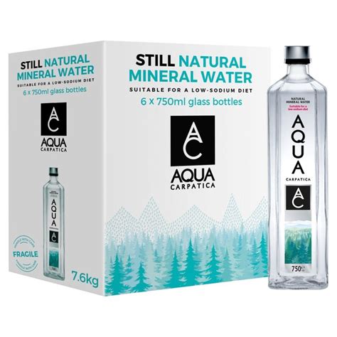 Aqua Carpatica Still Natural Mineral Water Glass Low Sodium And Nitrates