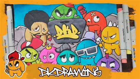 Funny Graffiti Character By Dkdrawing Speed Coloring Youtube