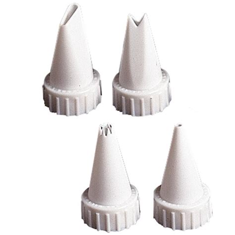 The deluxe set includes 22 piping tips for a variety of decorating options. Wilton 4-Piece Icing Tip Set