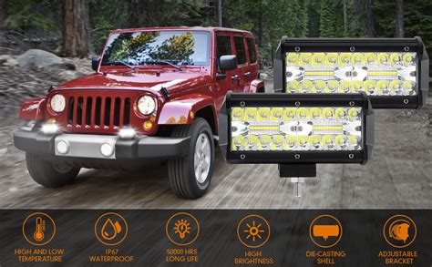 Led Light Bar 7 Inch Off Road Light 240w 24000lm With