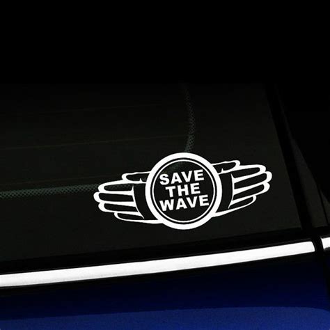 Save The Wave Mini Cooper Decal On Etsy 600 Mini Cooper Decals