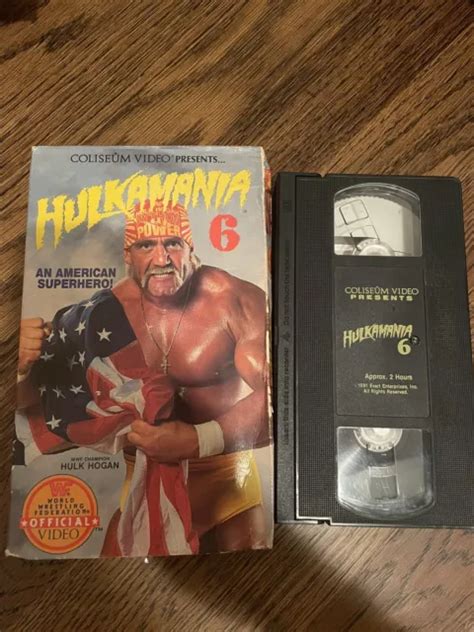WRESTLING WWF HULKAMANIA 6 VHS 1991 Coliseum Video Big Box 12 50