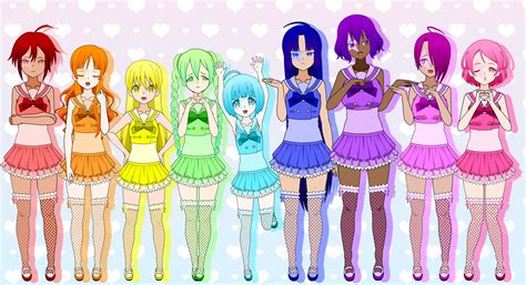 Rainbow Magical Girls By Tato Ch4n On Deviantart