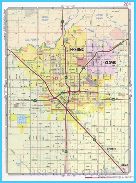 Map Of Fresno California Travelsmapscom