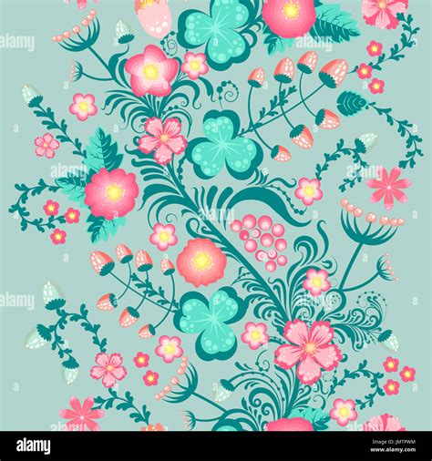 Spring Floral Seamless Pattern In Soft Pastel Colors Cute Seamless